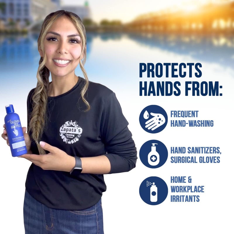 Gloves In A Bottle 4-Pack Shielding Lotion - Great for Dry Itchy Skin! Grease-less and Fragrance Free! (8oz-240ml) - Image 3